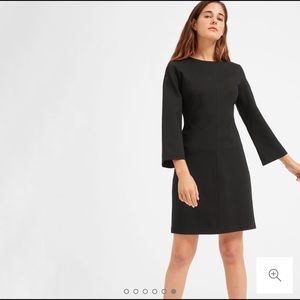 NWT Everlane black long sleeve shift dress